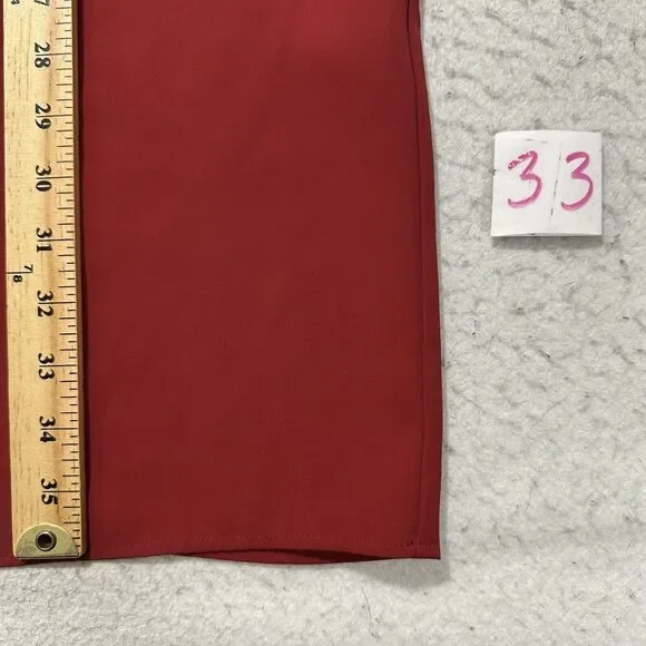 Uniqlo Women's Small V-Neck Drape Sleeveless Burgundy Red A-Line Dress Pullover - Picture 9 of 12